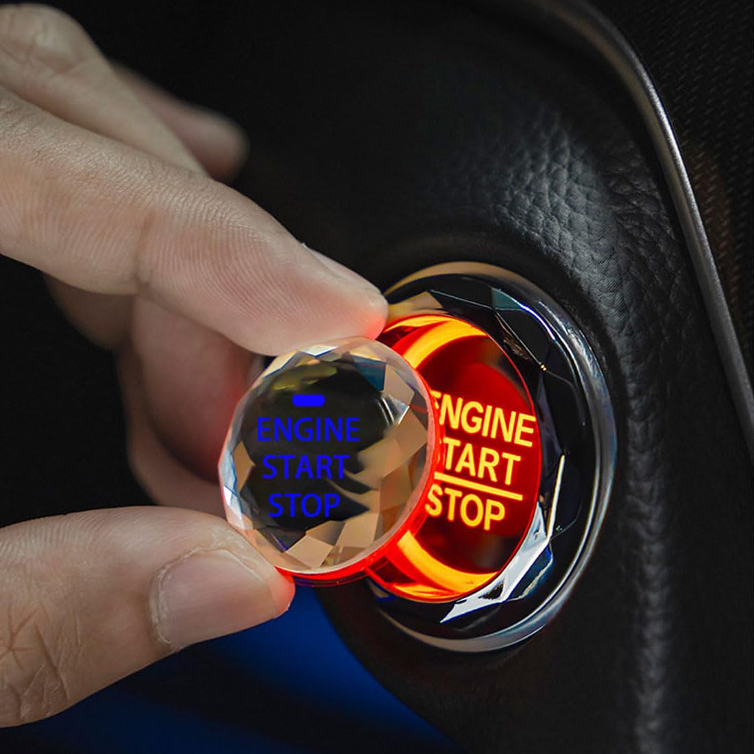 Adesivo Start/Stop Per Auto - Personalizzazione Pulsante Accensione In Stile Carbonio - Foto 1