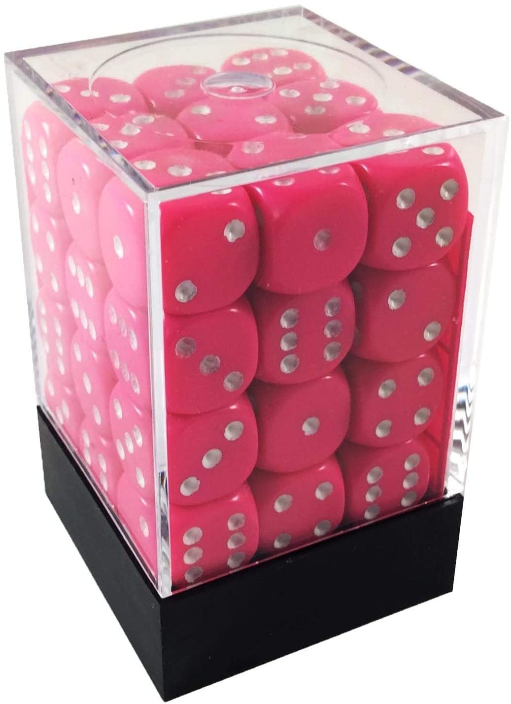 Amazon | Chessex: d6 12mm Opaque 36 Dice Set: Pink and White