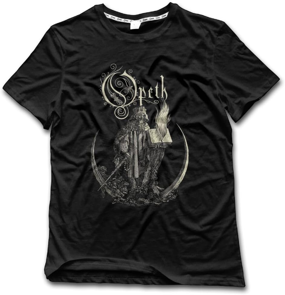 Mans Opeth Particular Short Sleeve Tees Young Comfortable Tees Black 4X-Large