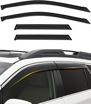 ROADFAR Fits for 2003-2007 for Nissan Murano Window Outside Mount Window Deflector Rain Guard 4Pc Set