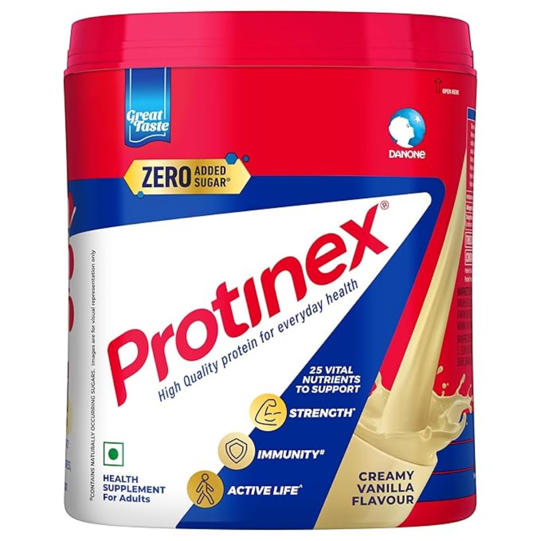 Protinex Health Supplement And Nutritional Protein Mix For Adults-(Creamy Vanilla, 400 Gms, Jar) with 25 Vital Nutrients to Support Strength, Immunity & Active Life/325ml free bottle Protinex Health Supplement And Nutritional Protein Mix For Adults-(Creamy Vanilla, 400 Gms, Jar) with 25 Vital Nutrients to Support Strength, Immunity & Active Life/325ml free bottle