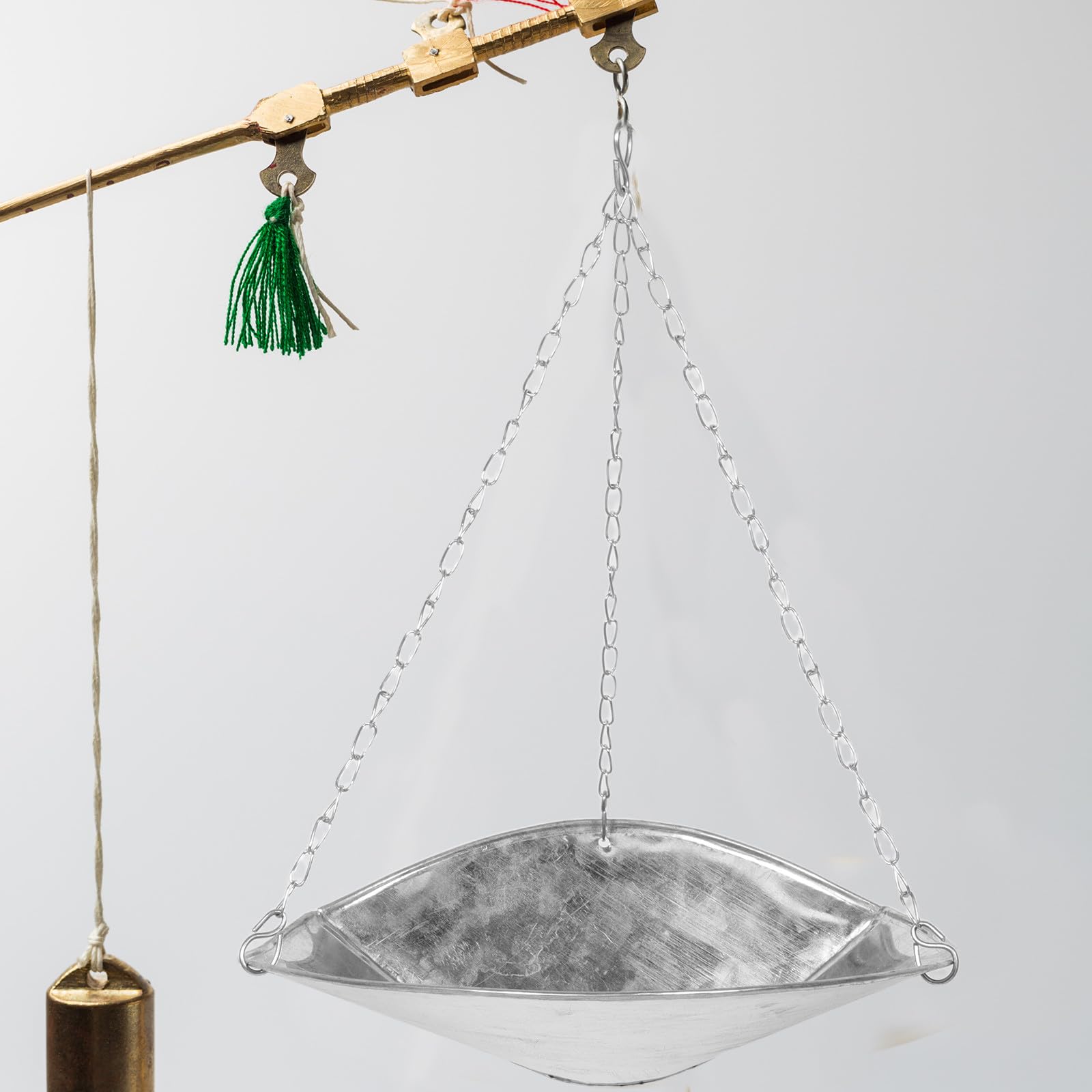 INOOMP Balance suspendue en acier inoxydable avec chaîne, pelle de pesée portable pour palettes, pour usage industriel et en cuisine, pour petits aliments, céréales, fruits, poche