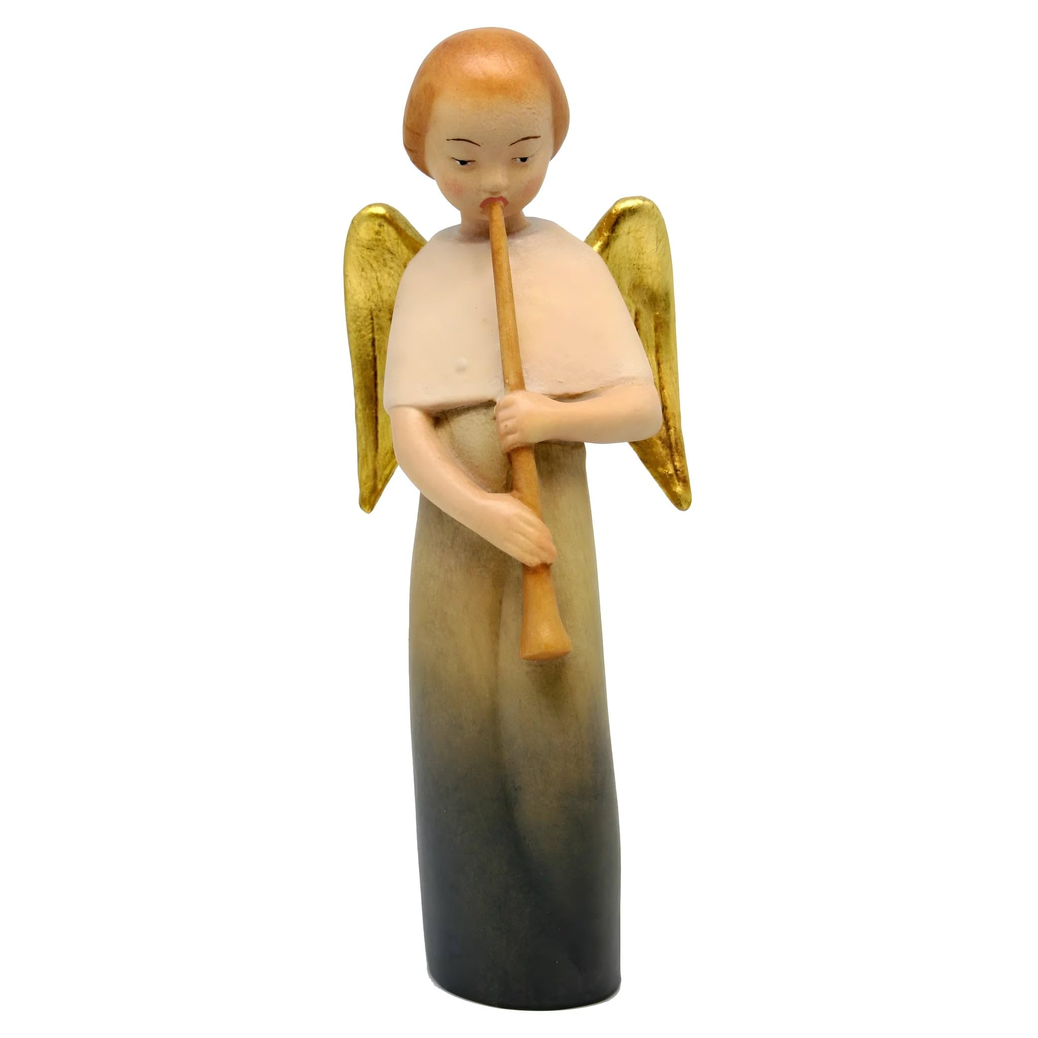 Angel with Flute in Modern Style - Gold by Dolfi