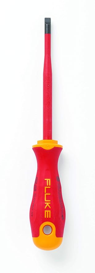 Fluke Insulated Slotted Screwdriver 1/4, 5 INCH, 1000V