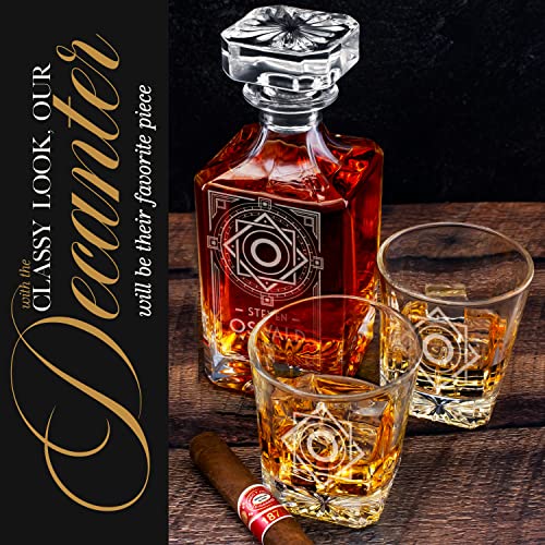 Personalized-Whiskey-Decanter-Set-with-Glasses-5-PC-4-Optional-Designs-Custom-Whiskey-Liquor-Decanter-25-Oz-with-4-Whiskey-Glasses-Personalized-Gifts-for-Men-D1