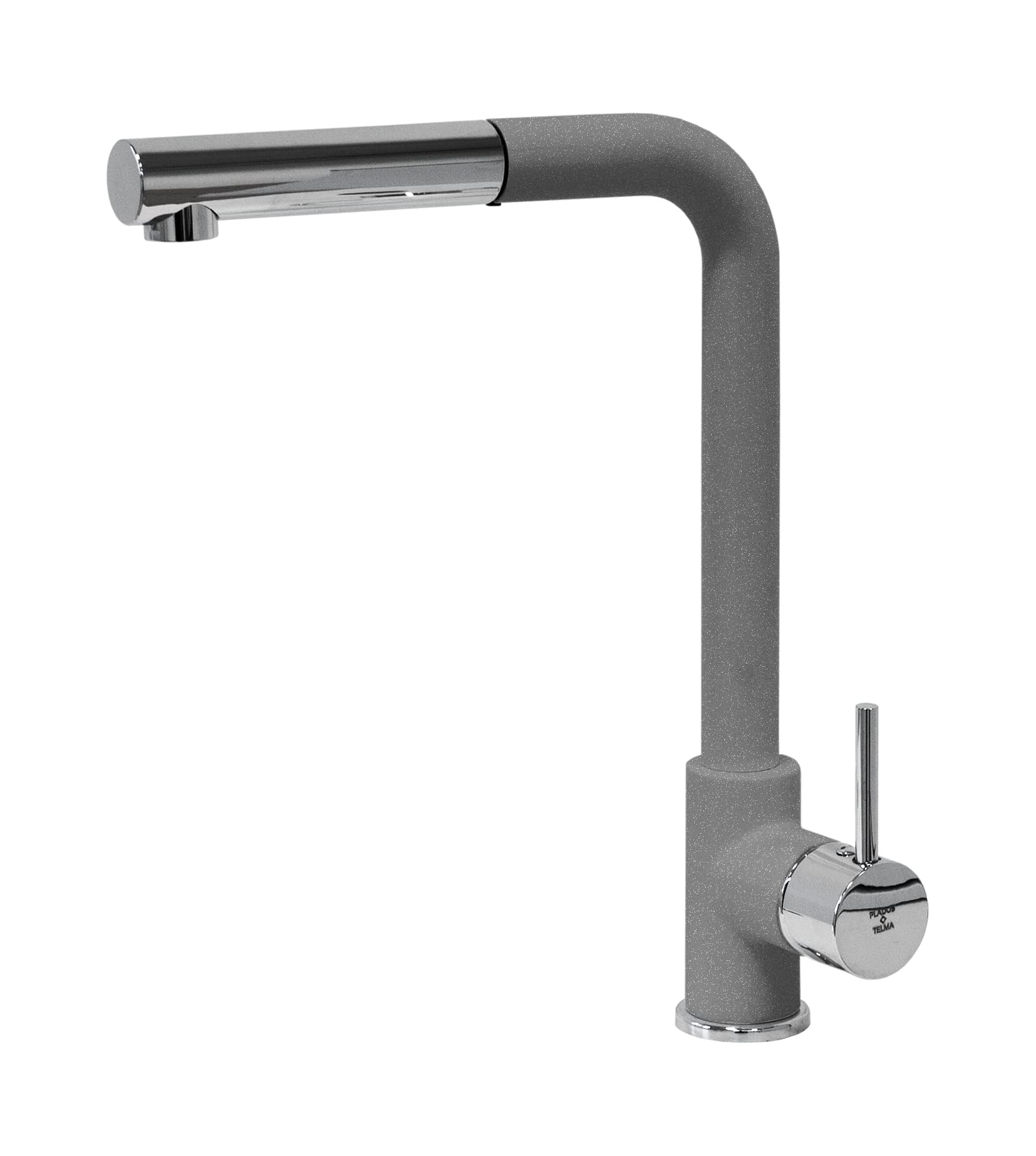 Mezclador cocina Plados Monomando VEMIXEXTL con caño a 90° y ducha extraíble - Titanio
