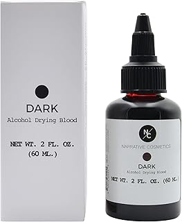 Narrative Cosmetics Alcohol Drying Blood, Ultra-Realistic Fake Liquid Blood, SFX Makeup for the Stage, Film, Halloween, and Cosplay - Dark 2oz