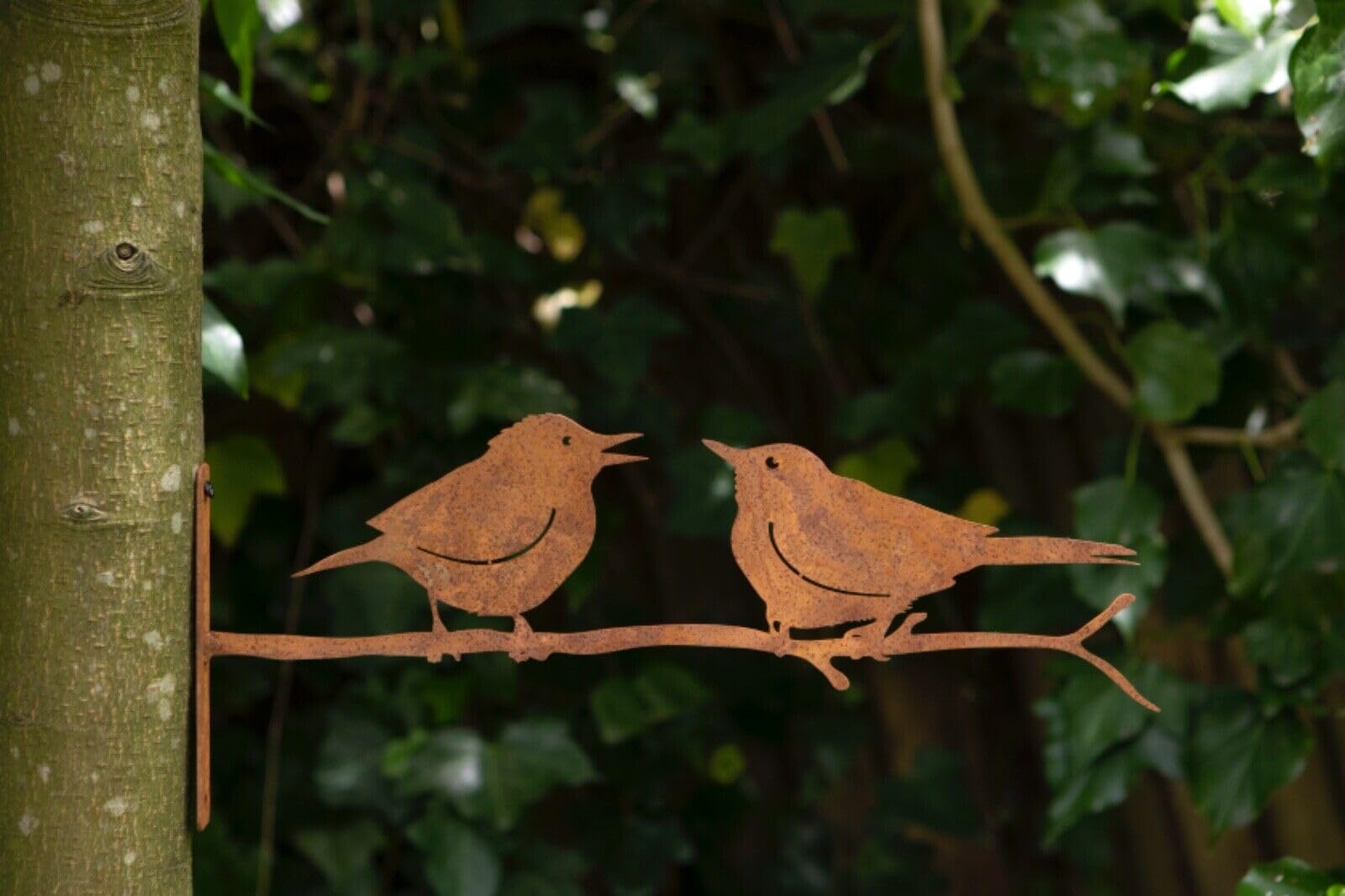 The Good Life Rusty Metal Birds On A Branch Tree Silhouette 40Cm Long Garden Ornament