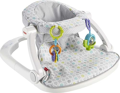 Fisher-Price Asiento de bebé portátil con juguetes silla de bebé para sentarse asiento de piso sentado caída de miel
