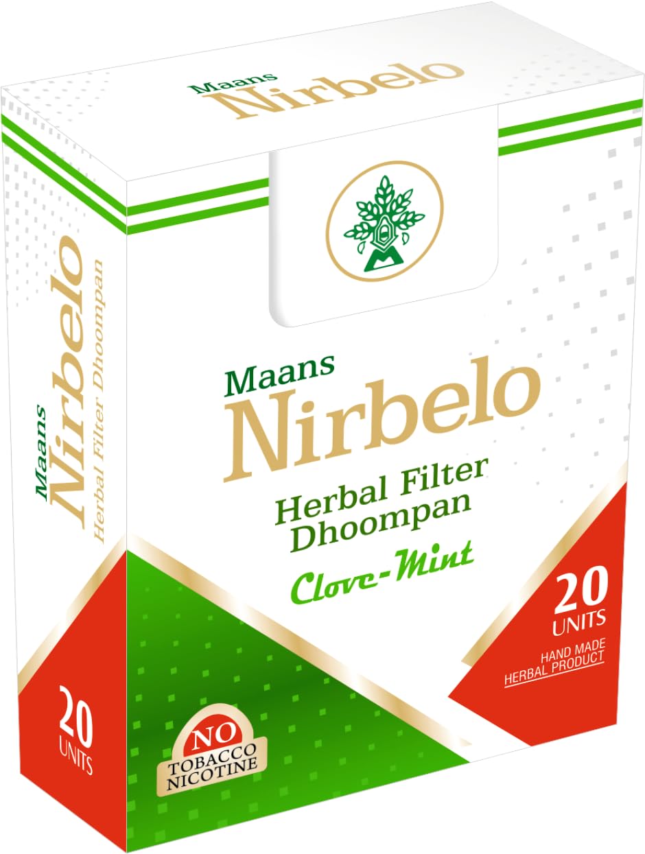 Amazon.com: Nirbelo Herbal Cigarillos for Quit Smoking, 100% Tobacco &  Nicotine Free, Nature's Alternative, Clove Mint Flavor, 20 Cigarettes, Pack  of 1 : Health & Household