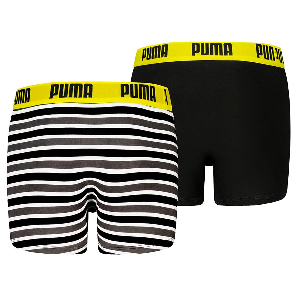 PUMA Bokserki chłopięce w paski (2 sztuki), Black Combo., 158-164