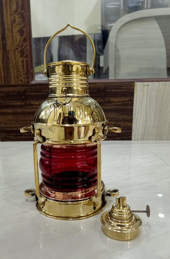 Amazon.co.jp: 真鍮研磨オイルランタン/航海用レッドボートランタン