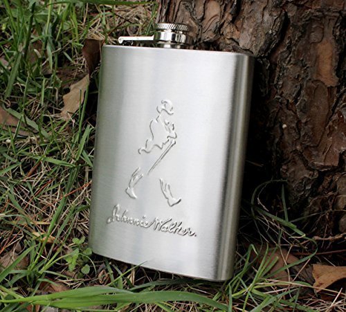 Ndier Flachmann, Edelstahl, geprägt, 230 ml