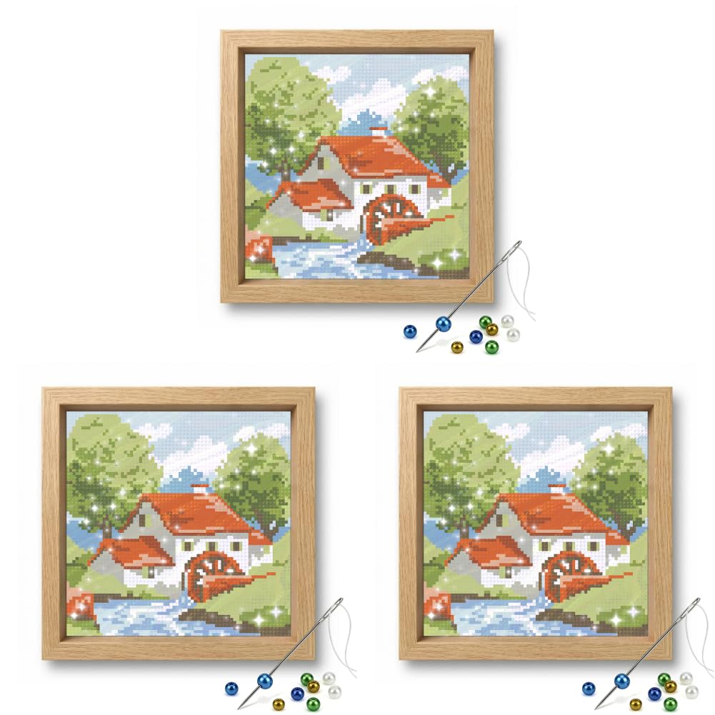 Kit di ricamo da ricamo con perline colorate per principianti arte e tempo libero creativo decorazione da parete casa