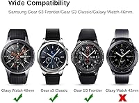 Vista 2 de Miimall [Paquete de 2] Compatible con Samsung Galaxy Watch de 1.812 pulgadas/Gear S3, carcasa protectora chapada en TPU suave para Samsung Gear S3