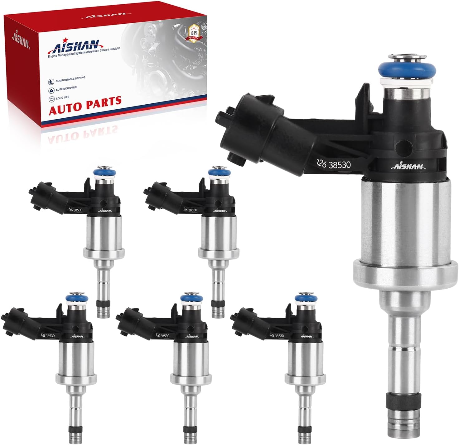 6PCS Fuel Injectors 6 Holes Compatible with Buick Enclave LaCrosse, for Chevy Camaro Traverse, for Saturn Outlook, for Cadillac CTS STS 2008-2011, for GMC Acadia 2009-2011 V6 3.6L 12638530