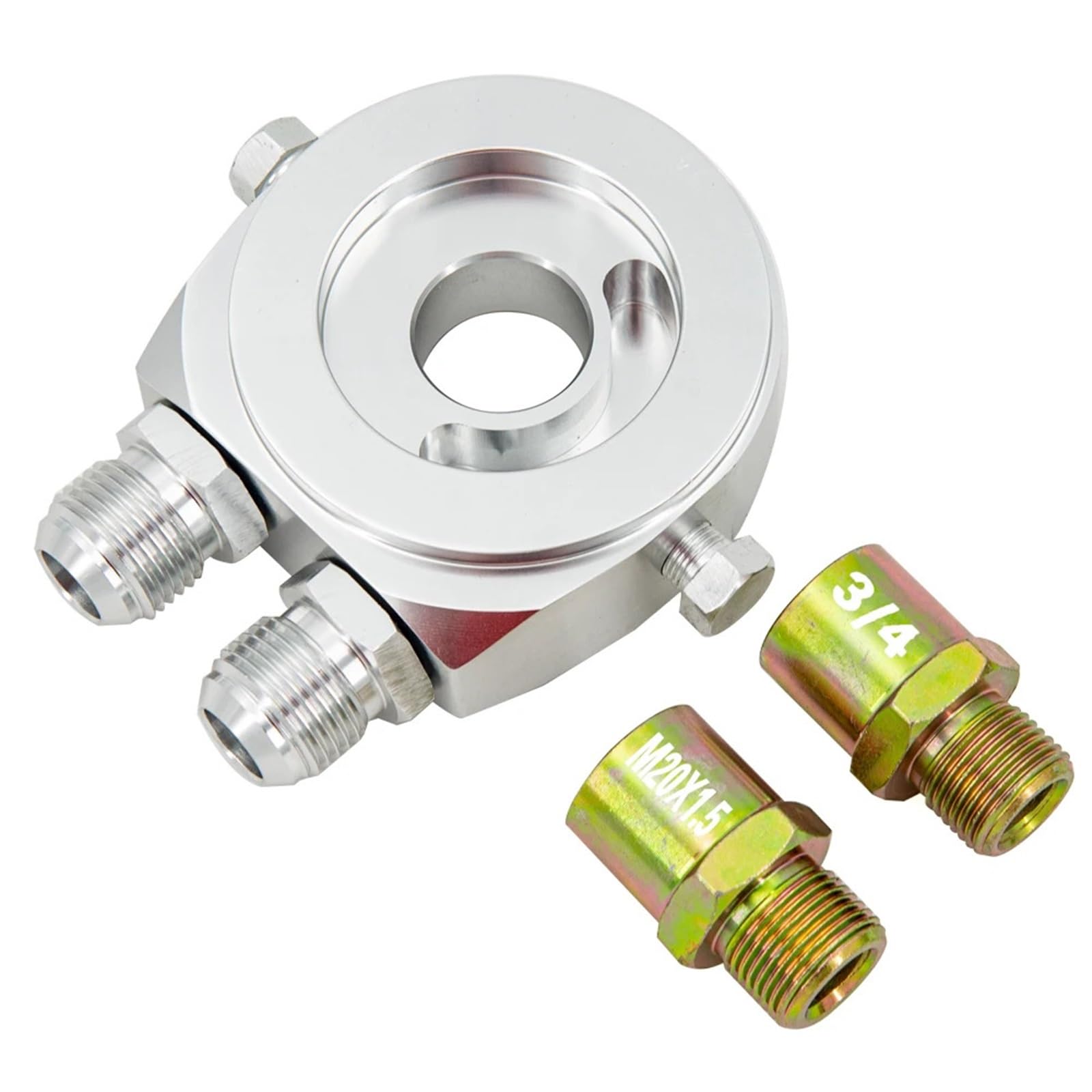 Aluminum Oil Adapter Oil Sandwich Cooler AN10 3/4-16UNF M20X1.5 sw2 Transmission Oil Cooler Oil Cooler