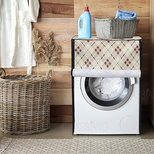 Glassiano Fully Automatic Front Load Waterproof Washing Machine Cover for Samsung/ IFB/ LG/ Godrej/ Whirlpool/ Bosch/ 6 kg, 6.2 Kg, 6.5 Kg, 7 Kg