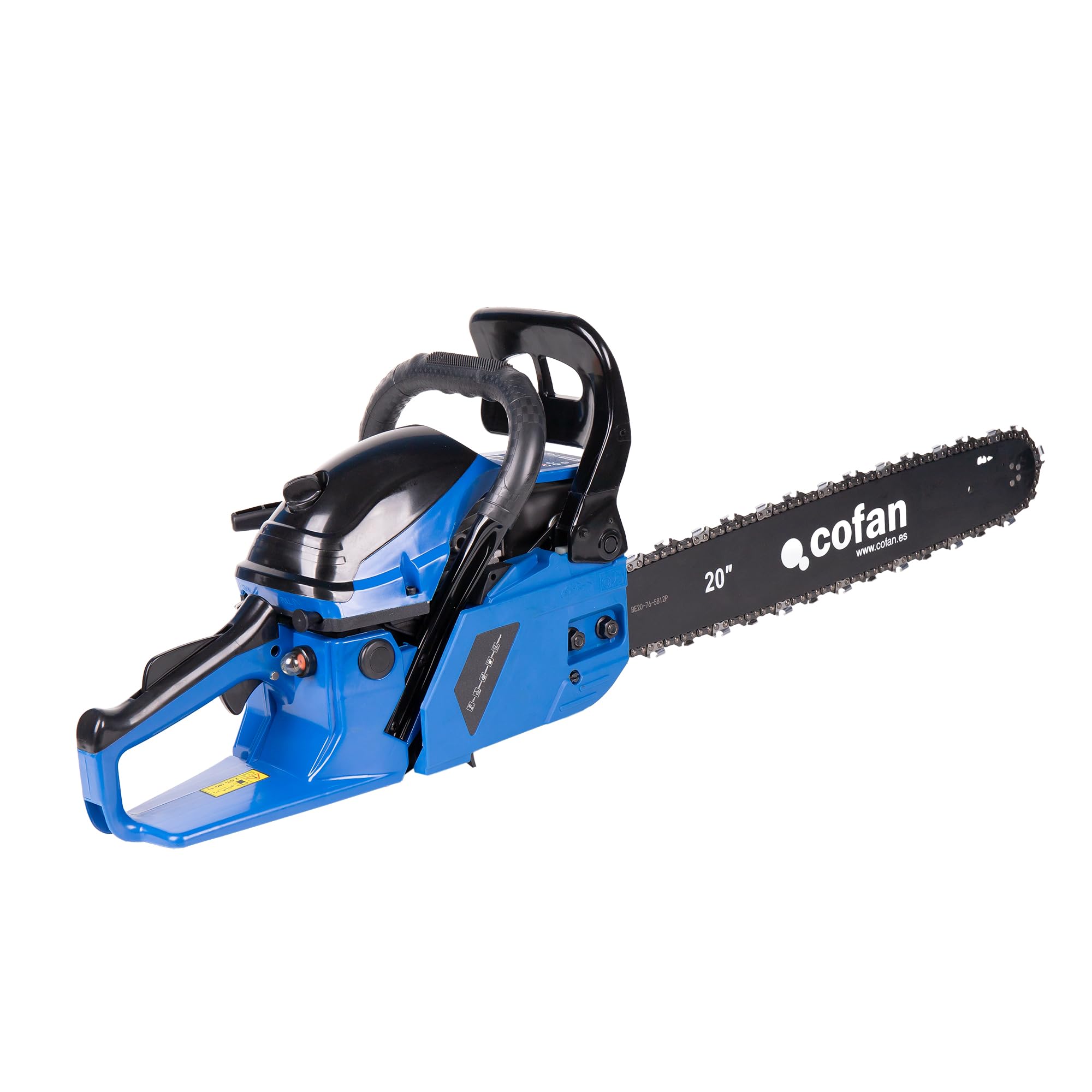 Cofan Motosierra de gasolina | Motor de 2 tiempos | Espada de 20" | 53 cc | Potencia: 2,6 CV | Sistema antivibración | Fácil arranque