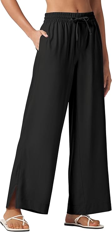 Willit Women's Wide Leg Pants Swim Beach Pants UPF 50+ Lightweight Travel Quick Dry Sun Protective 29" 31"