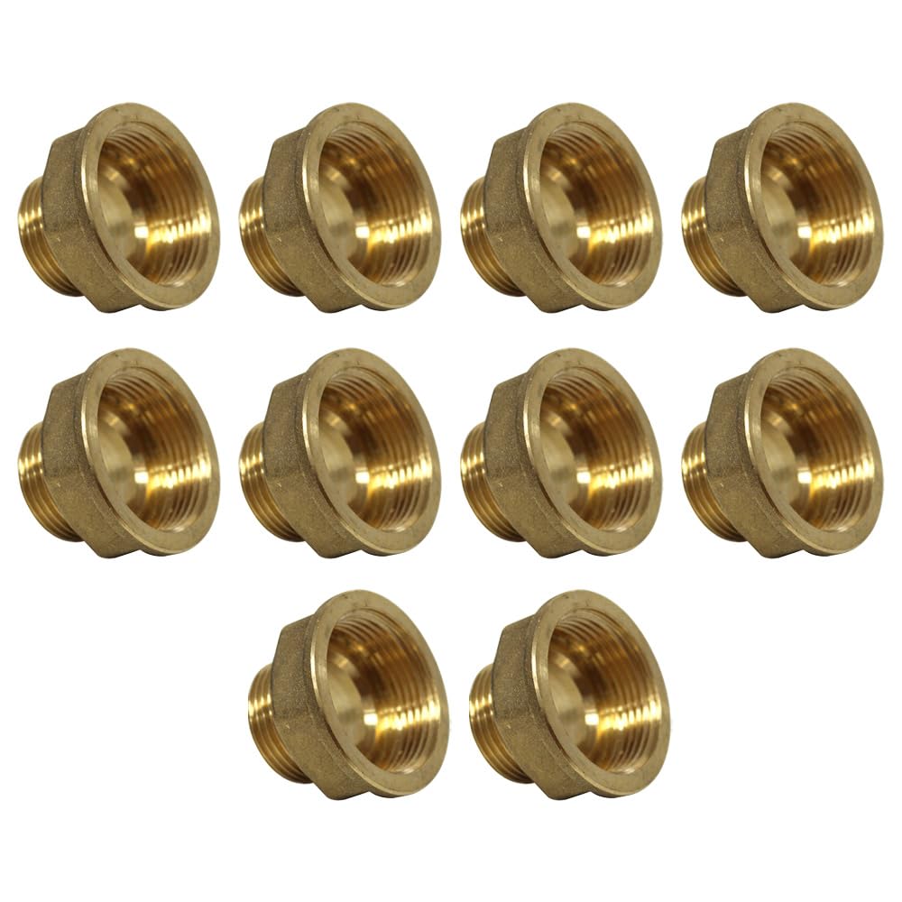 Raccord laiton à visser - Lot de 10 Mamelons Laiton Femelle/Mâle Réduit 1"1/4-1" (33/42-26/34) -