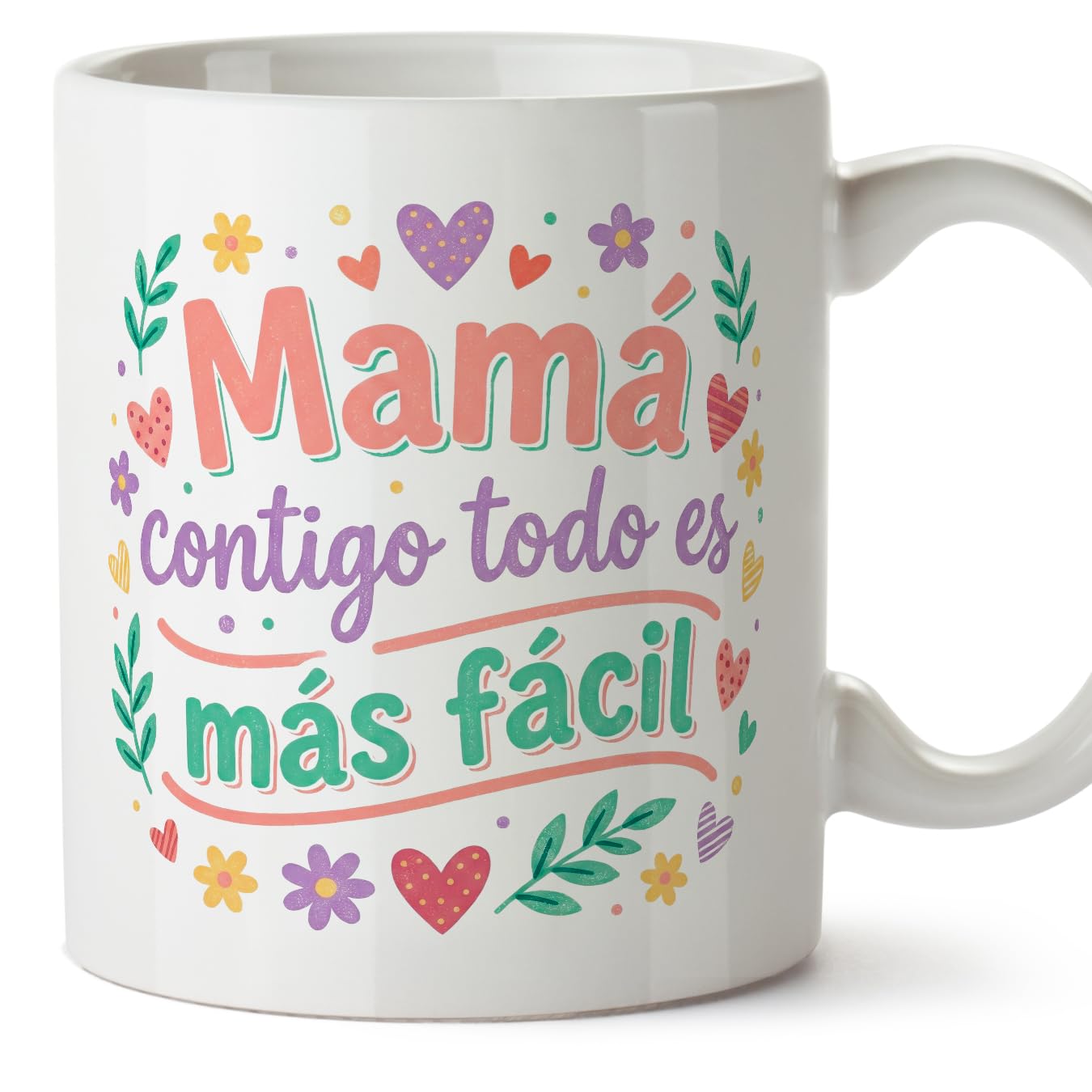 MUGFFINS Taza mamá con frase Para el mundo eres una madre pero para la familia eres el mundo en Español | regalo madre | 330 Ml 11 oz | Idea original para regalar | progenitores v1 — view 86