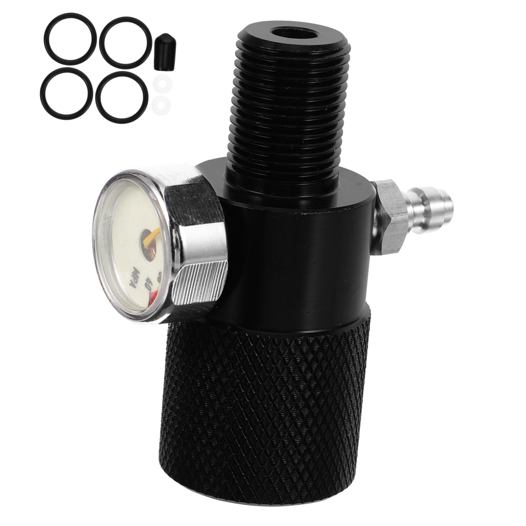 DIYEAH Co2 Tank Adapter Quick Night Light Display Pressure Gauge 8mm Male Head