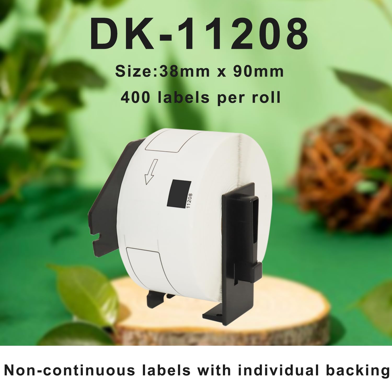 BETCKEY - 10 Rotoli DK-11221 Etichette Quadrate Compatibile Con Brother, 23mm X 23mm, 10000 Etichette Per Stampanti Di Etichette Brother QL (2