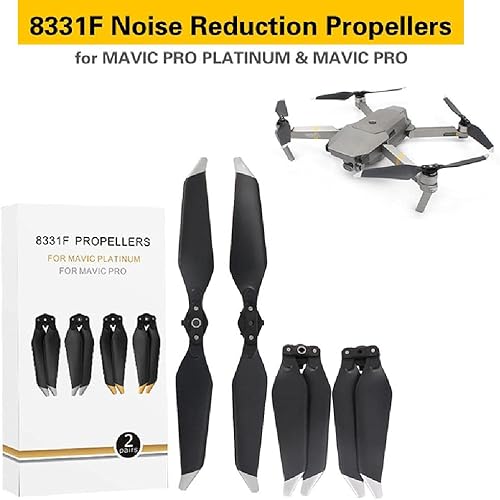 Miniatura 5 de 2 pares de hélices de drones 8331F de liberación rápida Reducción de ruido hasta un 60% Accesorios para DJI Mavic PRO Platinum repuesto