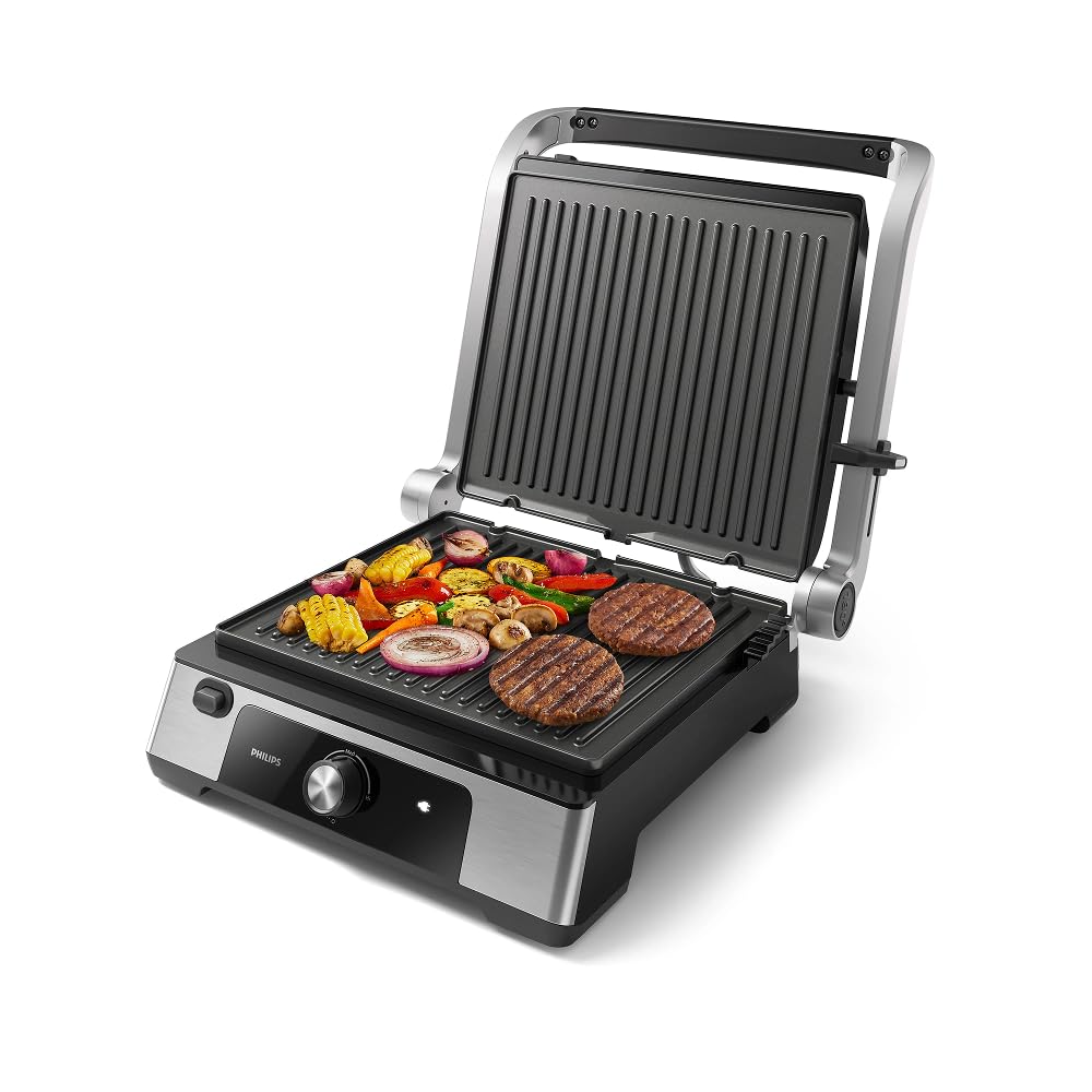 Philips 5000 Series HD6301/90 Health Grill Silver Black Black
