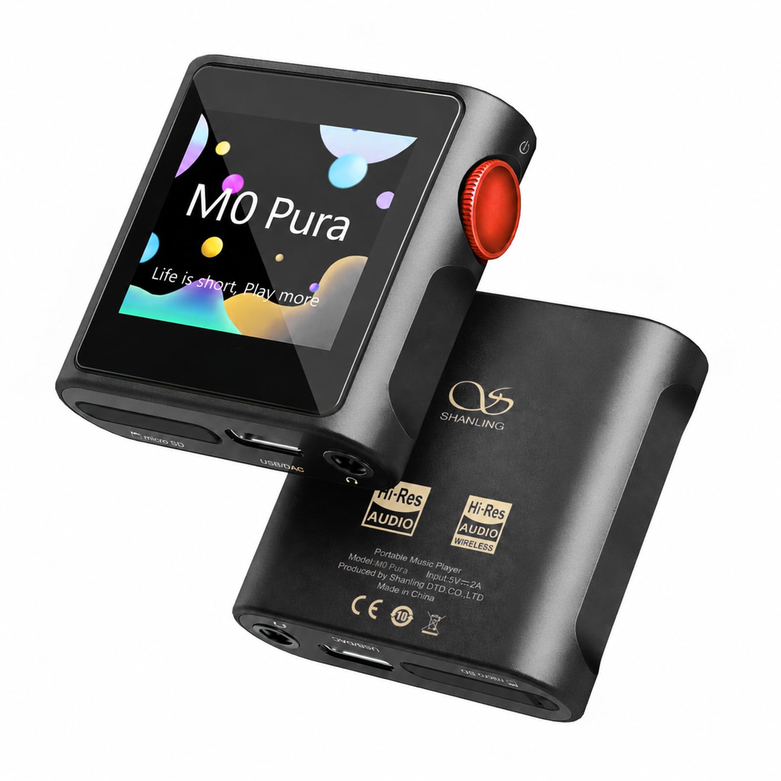 SHANLING M0 Pura HiFi Music Player,Hi-Res MP3 Player,DAC/AMP,2X