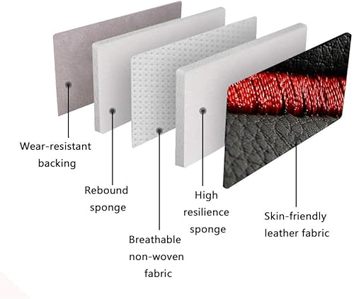 Miniatura 6 de otoez - Juego completo de fundas de asiento de automóvil, de piel sintética, para 5 asientos, ajuste universal