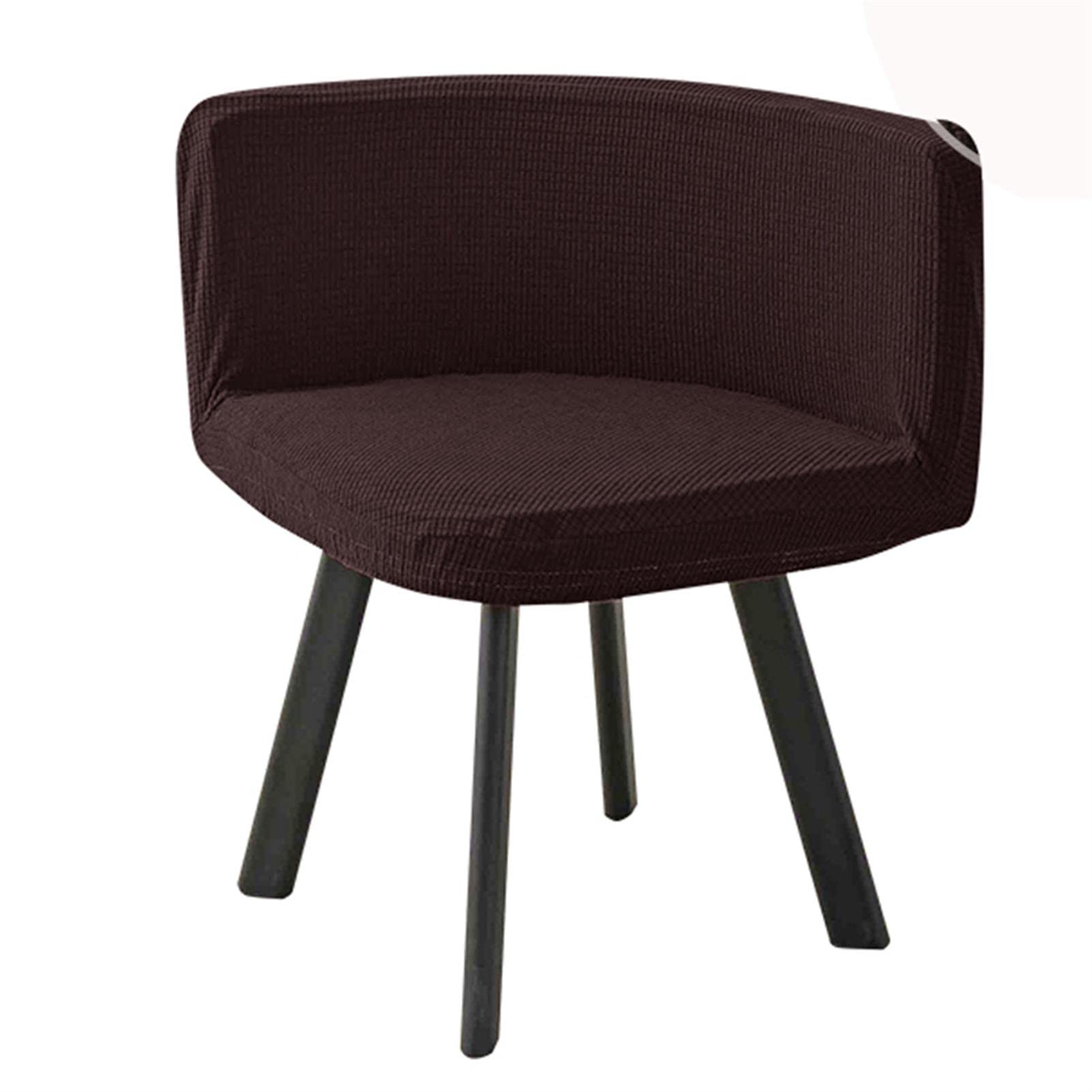 Chair Covers,Seat Covers,Curved Dining Room Chair Slipcovers Cover with Semicircle Back Stretch Office Chair Cover Set of 1/2/4 Living Room Accent Triangle Chair Protector Desk Chair Slipcover,black,2