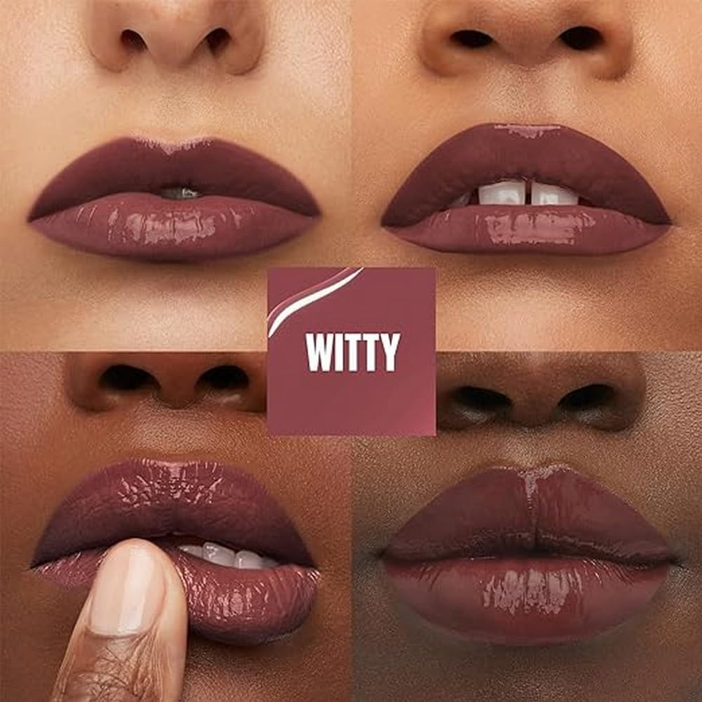 Maybelline New York Lip Colour, Smudge-free, Long Lasting up to 16h, Liquid Lipstick, Shine Finish, SuperStay Vinyl Ink, 40 Witty (Pack of 2) - Image 3