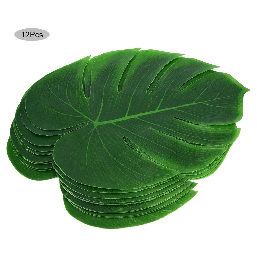 TOPINCN Lot De 12 Feuilles Artificielles Pour Décoration De Table De Mariage Vert