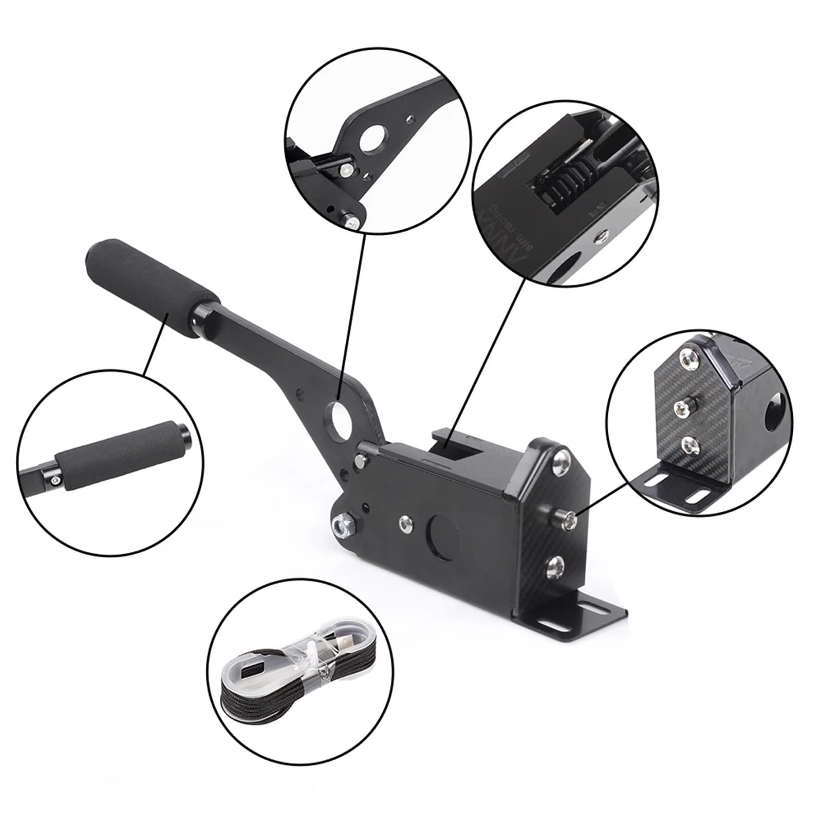 Dźwignia Hamulca Ręcznego Samochodu Układ hamulcowy Hamulec ręczny Do Logitech G29/g27/g25 PC 14bit Czujnik Halla USB SIM Wyścigi Do gier wyścigowych T300 T500