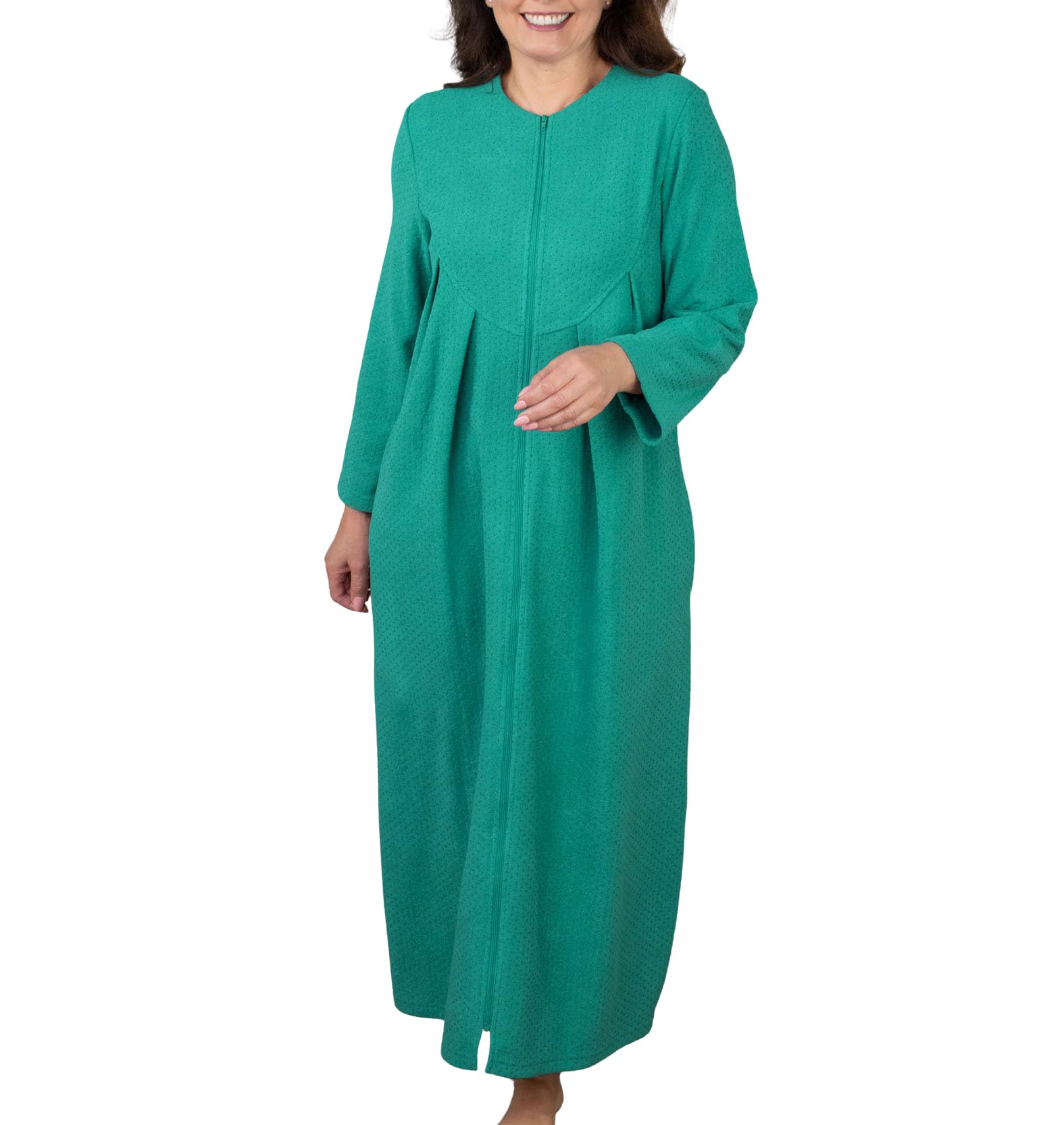 Healthy Living Direct Women's Teal Long Sleeve Velour Kaftan