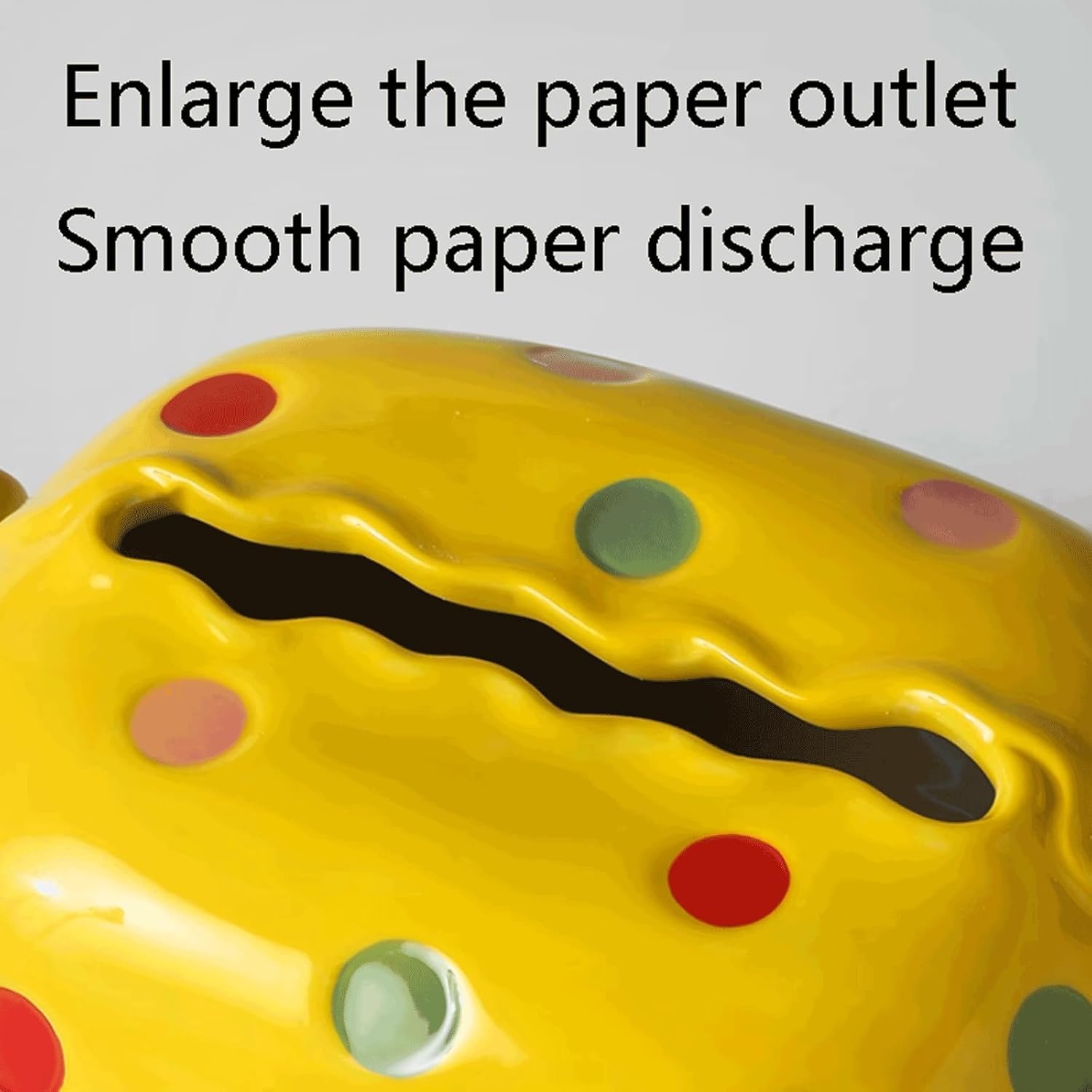Scatola di tovaglioli, Porta fazzoletti in ceramica giallo 25x11x14cm