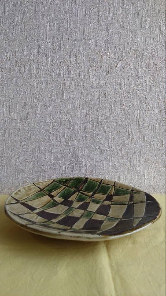 藤井敬之 ひろ窯 織部 三彩 皿 飾り皿 大皿 美濃焼 【公式通販】