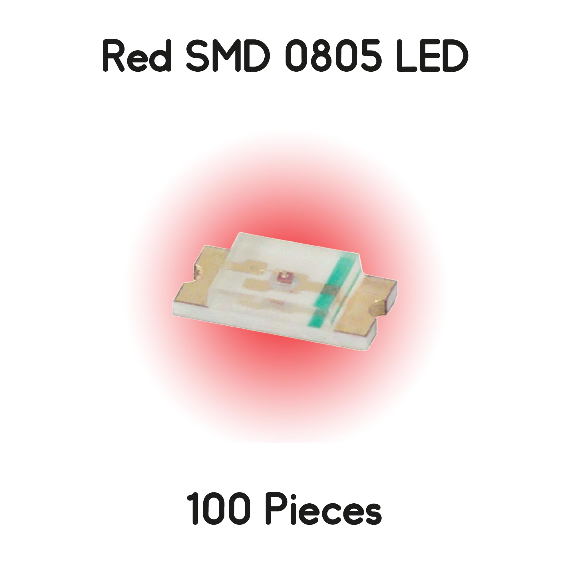 100 PEZZI LED SMD 0805 rosso