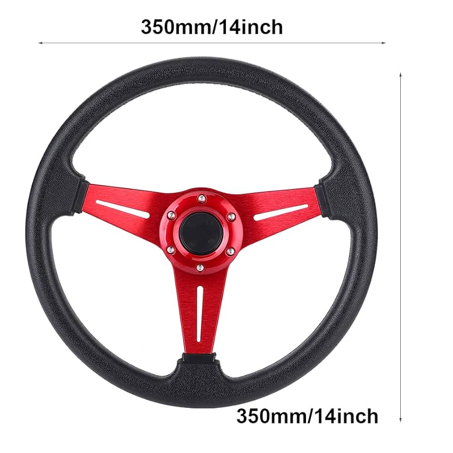 14インチ 350mmステアリング Amazon.co.jp: 350mm/14インチ ステアリングホイール アルミ合金