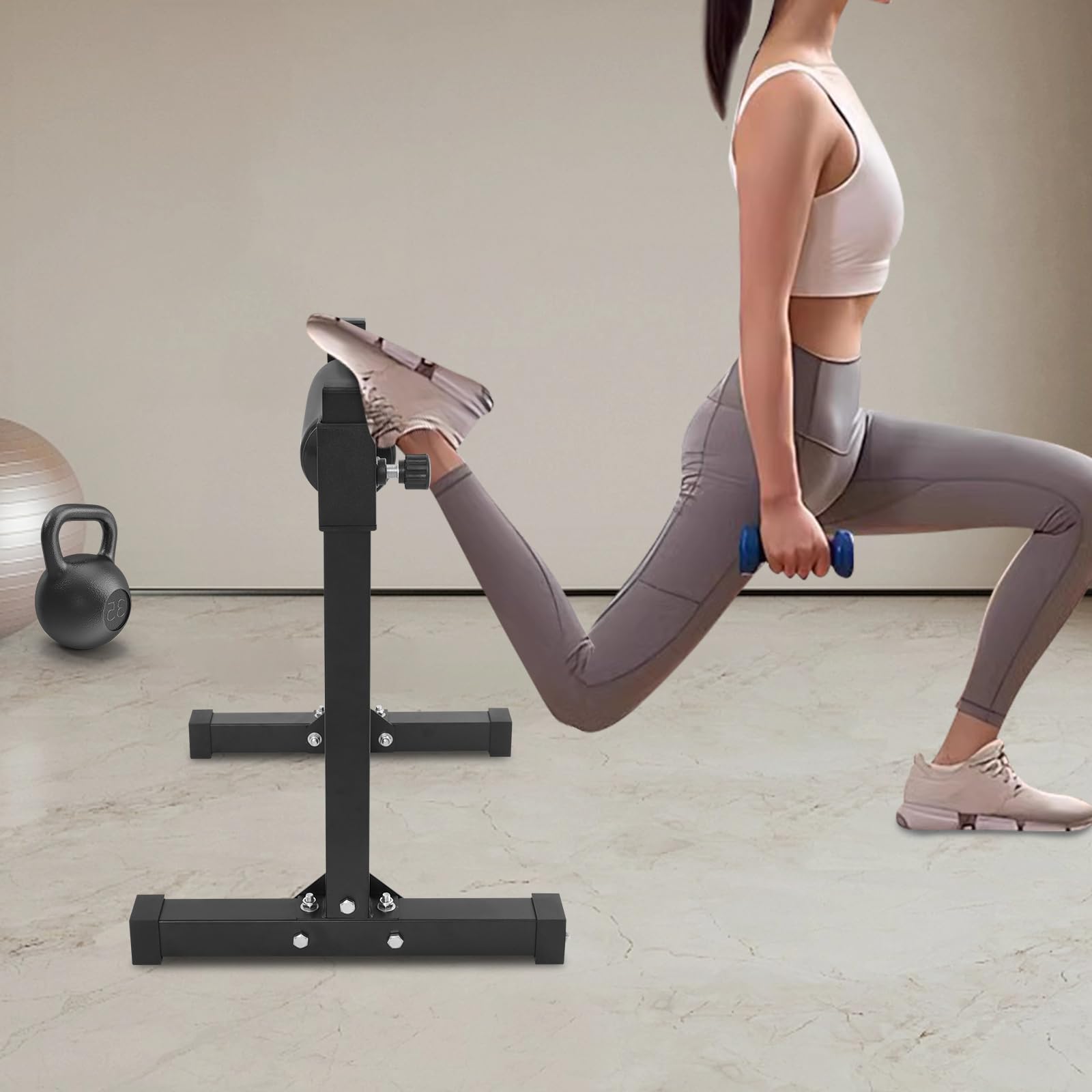 Supporto per squat a gamba singola, supporto per squat regolabile con 9 ingranaggi regolabili, regolabile per casa, palestra e allenamento della forza delle gambe, portata massima 200 kg