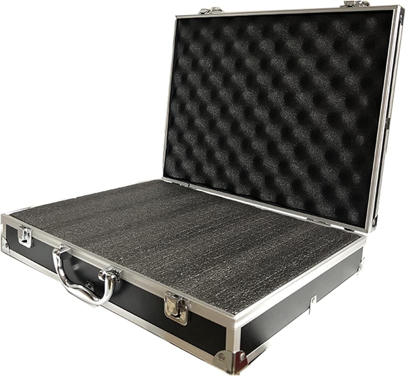 GLETSF Storage Tool Box Aluminum Alloy Tool Case Profile Box Portable Safety Equipment Instrument Outdoor Impact Resistant Tool Box With Sponge Tool Box-370x285x80mm