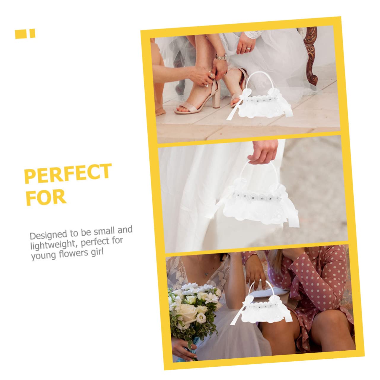 Alipis 4stücke Blumenkorb Für Blumenmädchen Kleine Handtasche Für Hochzeitsblütenblätter Romantische Deko Für Hochzeiten Und Feierlichkeiten Für Rosenblüten Süßigkeiten Und