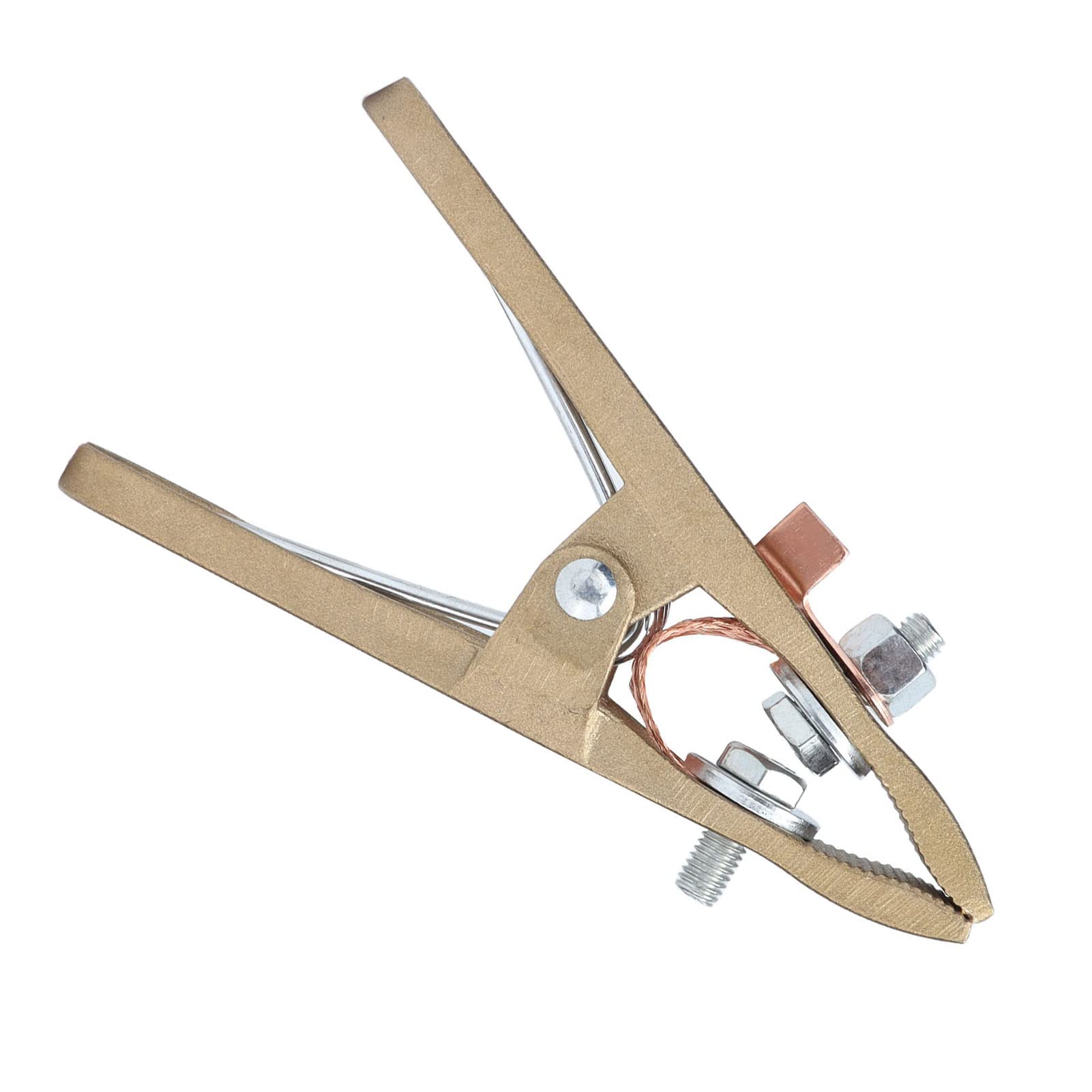 Yuecoom 400A Brass A-Shape Ground Welding Earth Clamp, Welder Ground Clamp Welder Earth Ground Cable Copper Grip Clip Clamp for Welding Machine