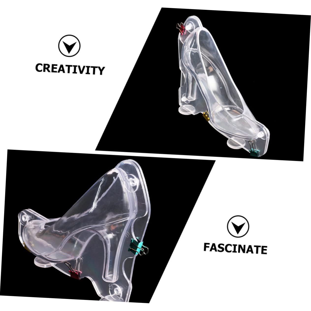 TOYANDONA 6stücke Hochwertige Transparente Schokoladenform Für Pralinen Form Von High-heels Wiederverwendbare Kunststoffform Für Süßigkeiten Desserts Und Backen