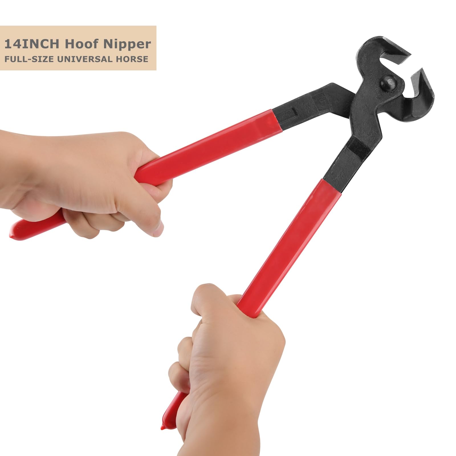 7 PCS Farrier Tool Kits Professional Hoof Trimming Farrier Tools for Horses Cattle Goat Donkey Pig,Includes 14 Inch Hoof Nipper,Hoof Rasp,Hoof Trimmers,Hoof Knife and Brush,Mini Hoof Rasp,Carry Bag - image 3