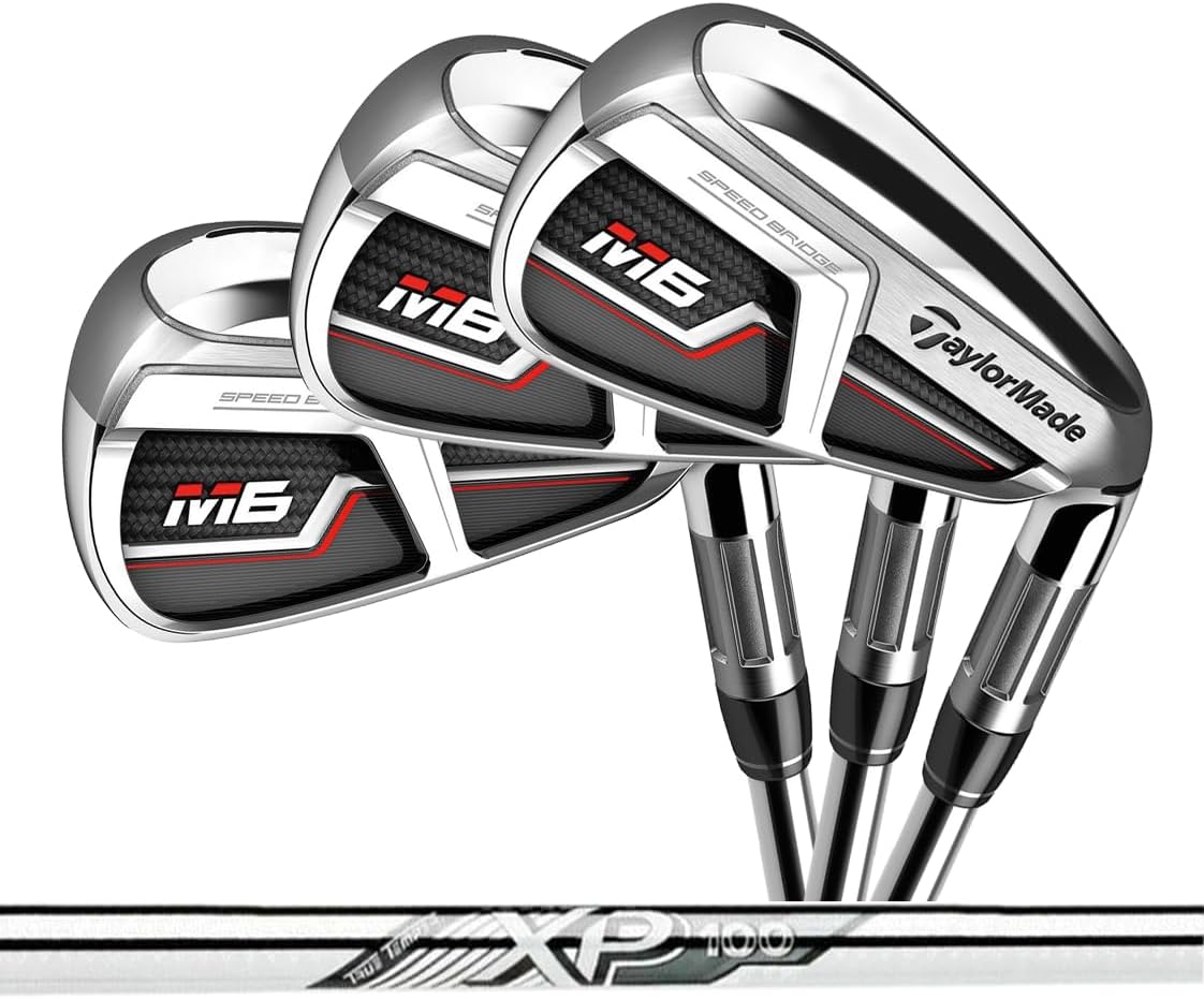 TaylorMade M6 Iron Set, 4Pw, Aw, Stiff Flex, Dynamic Gold XP 100 Shaft Sports