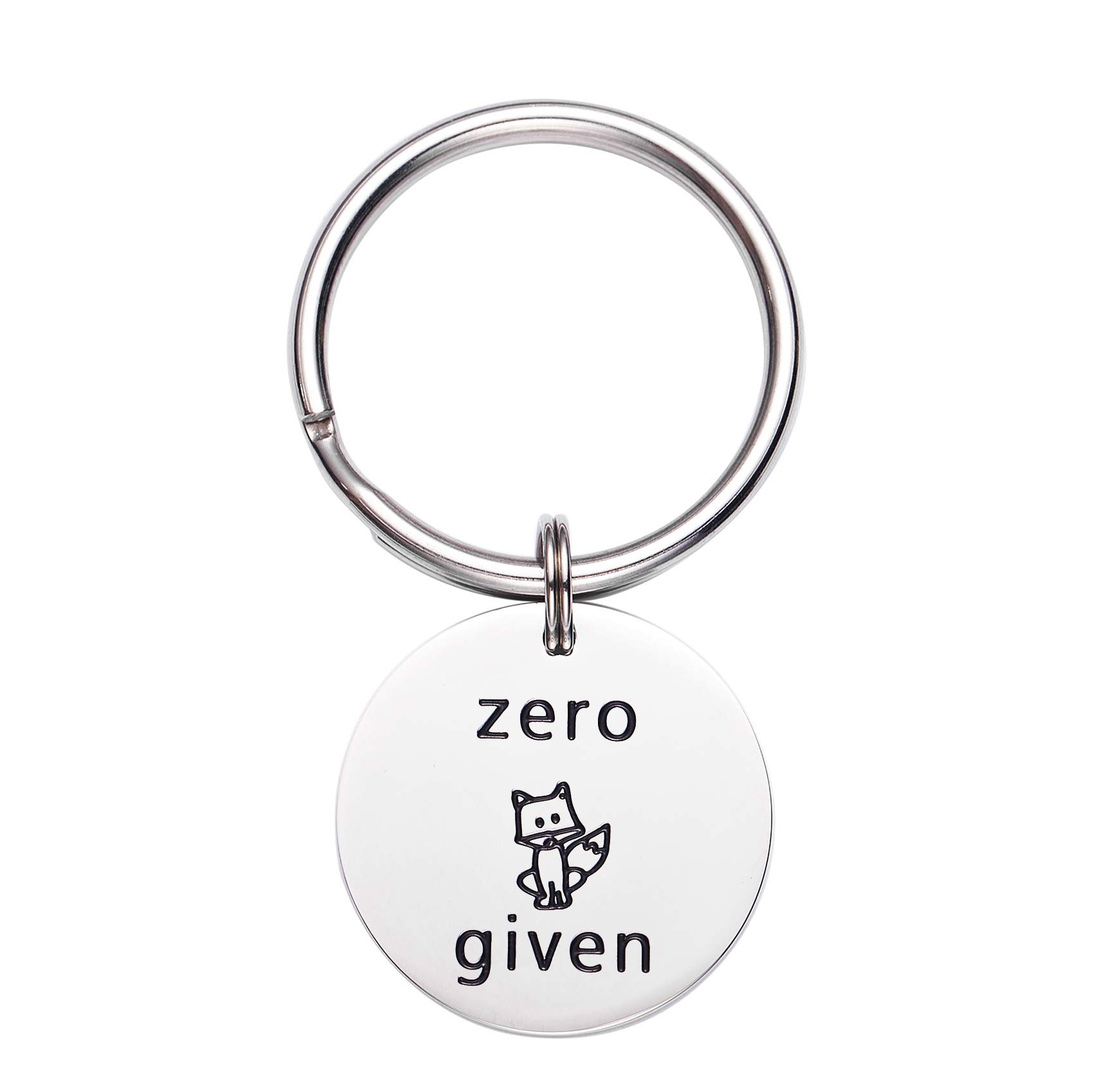 For Fox Sake Zero Fox Given Stainless Steel Funny Keychain Gift