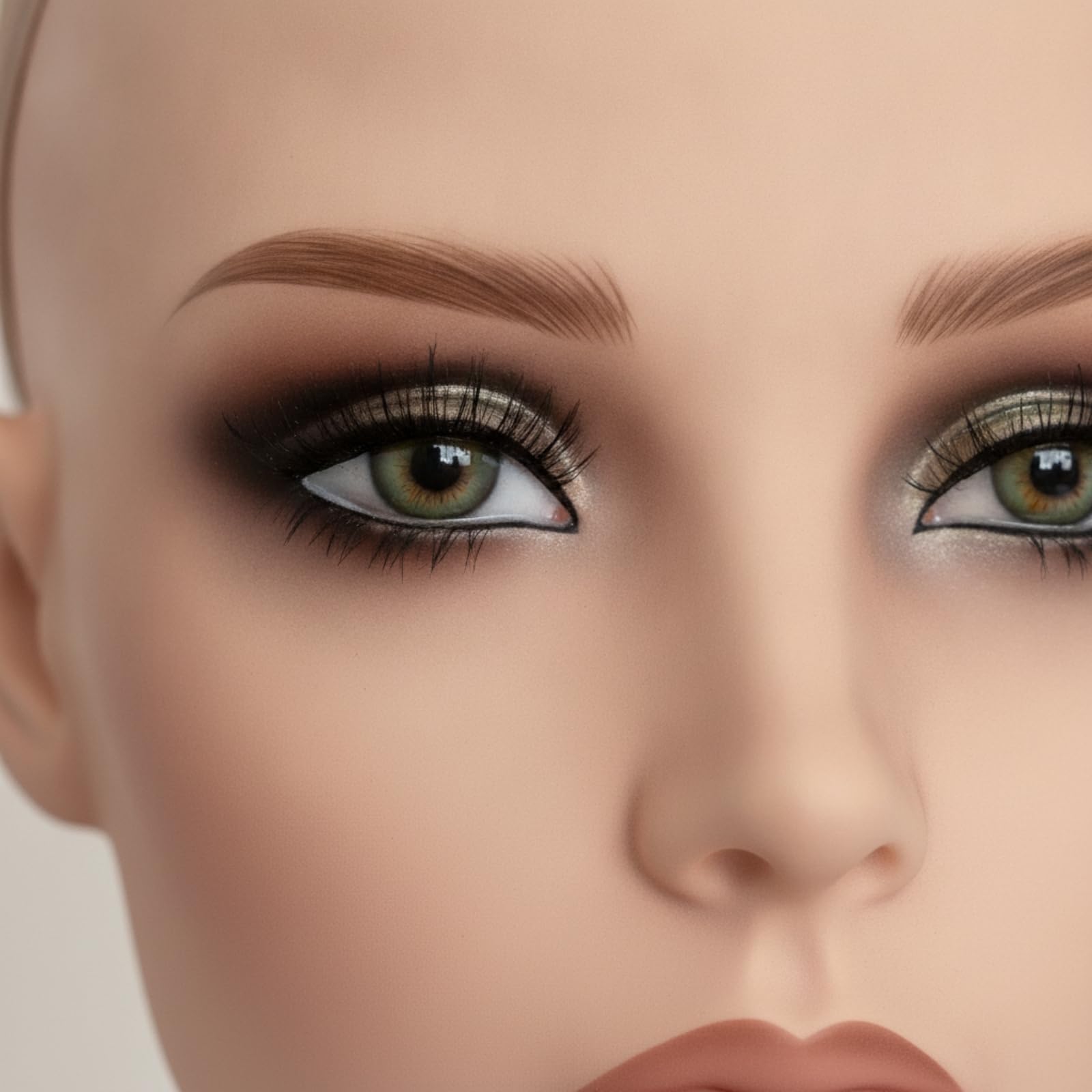 Mannequin Lebensechtes Gesicht, Perückenkopf mit Büste, Hautfarben, Mannequin-Kopf, für Schaufenster, Fotostudio, Friseursalon
